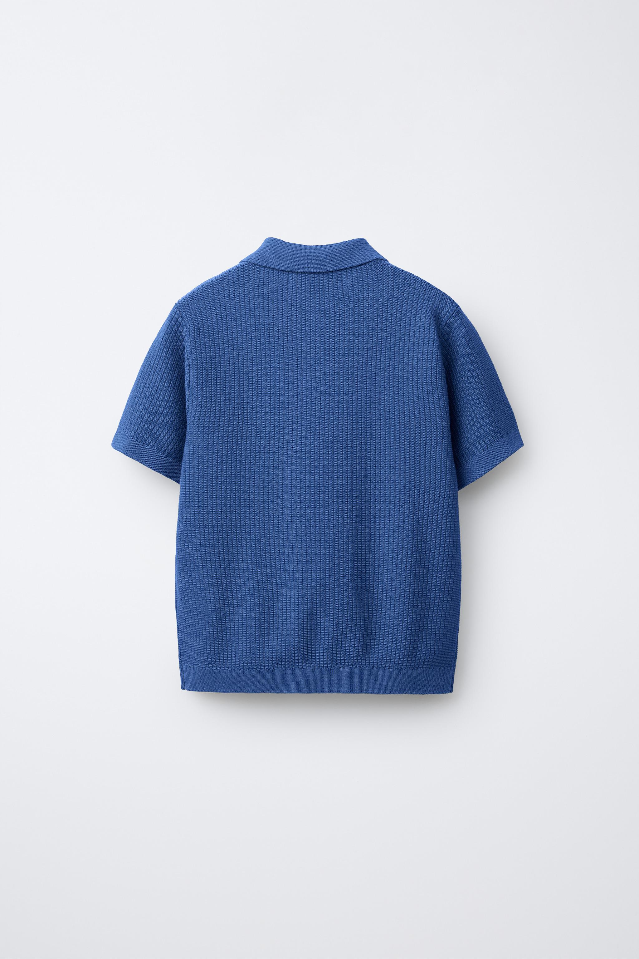 BASIC RIB KNIT POLO SHIRT